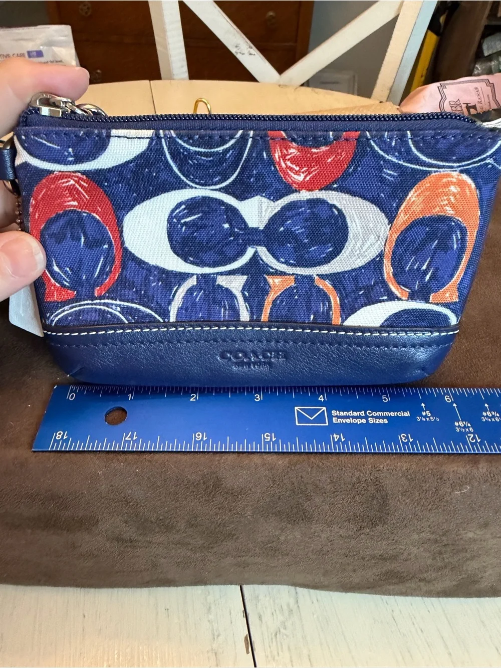 *EUC* Coach Legacy Heritage Signature C Scribble Print Wristlet